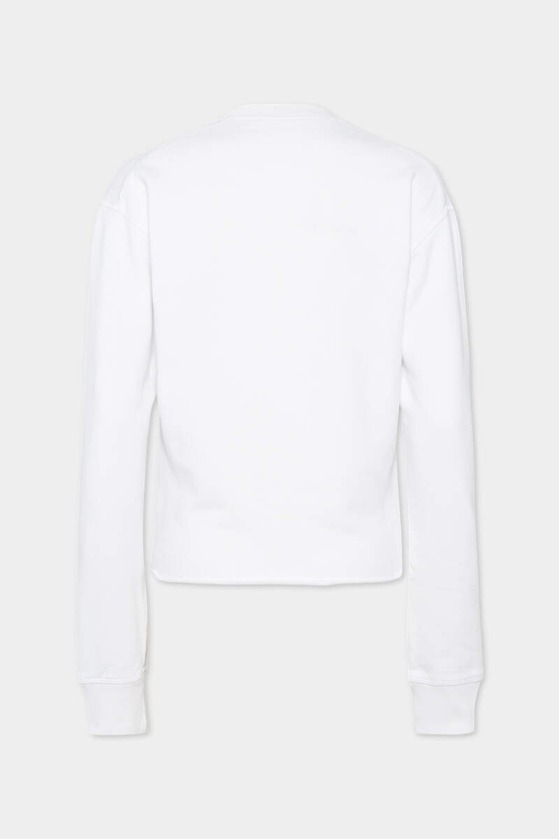 SUPERNEGATIVE DYED JUST RIGHT CROPPED RAW HEM CREWNECK - 2