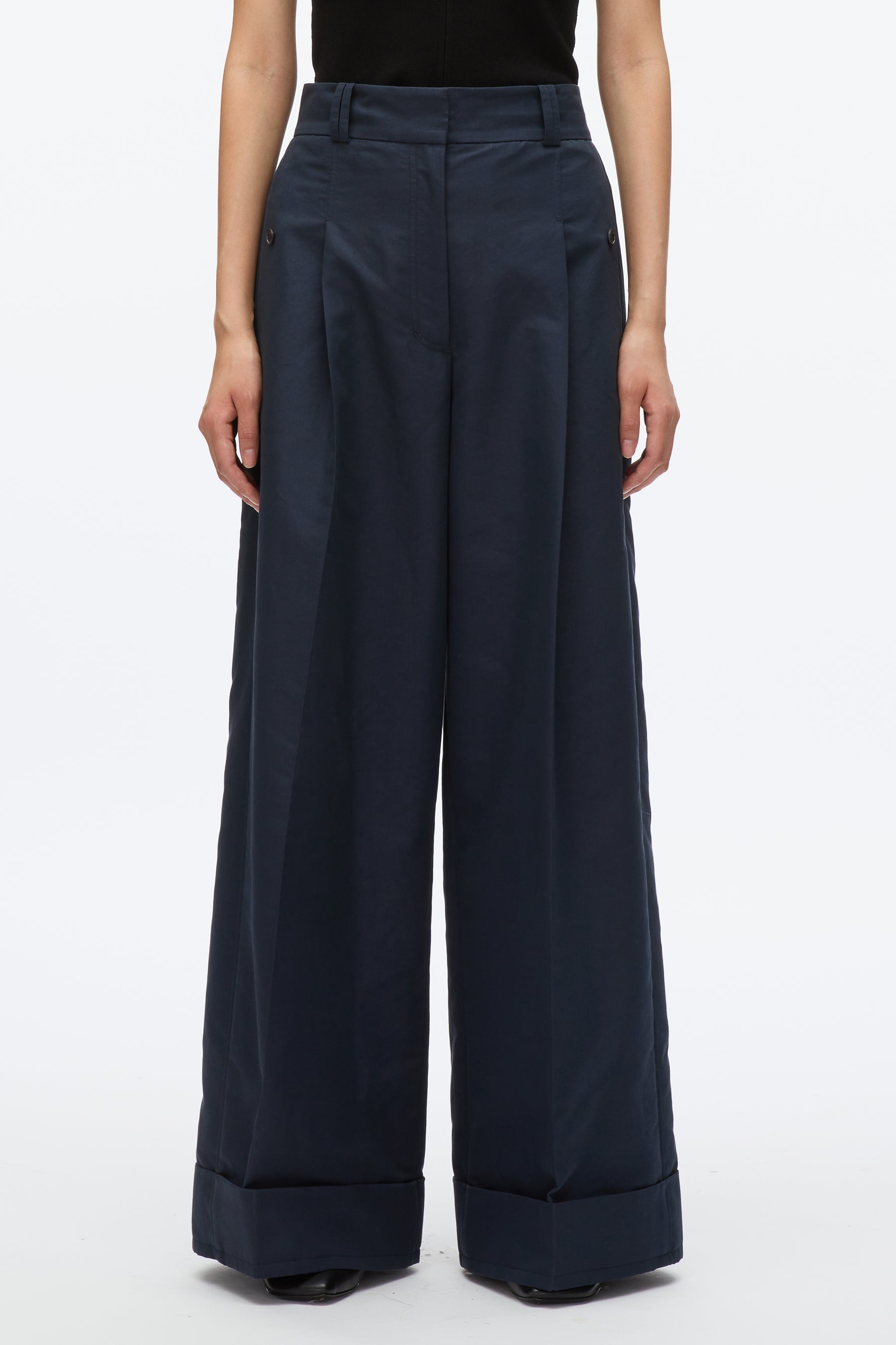 Petite Pleated Wide Leg Trouser - 2