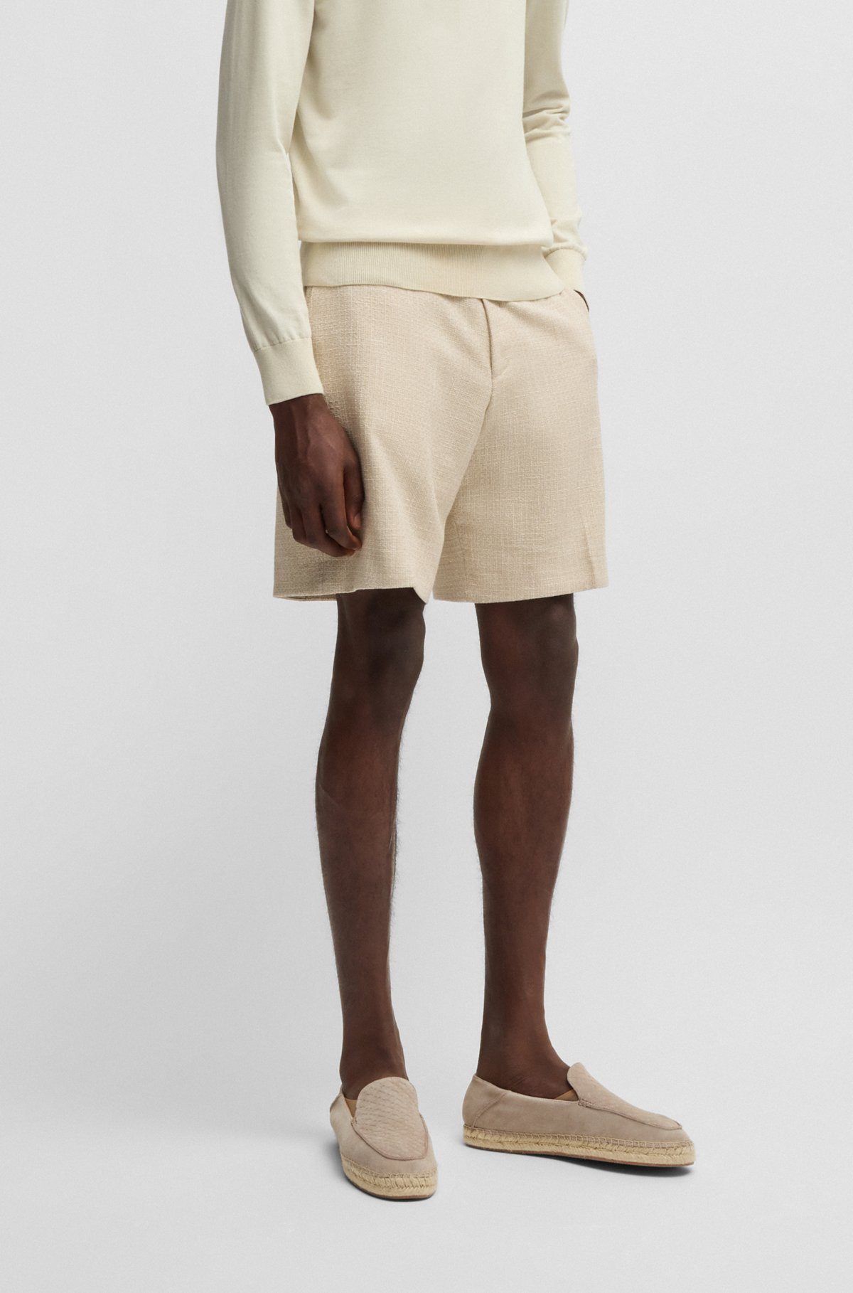 FORMAL SHORTS IN STRETCH TWEED - 2