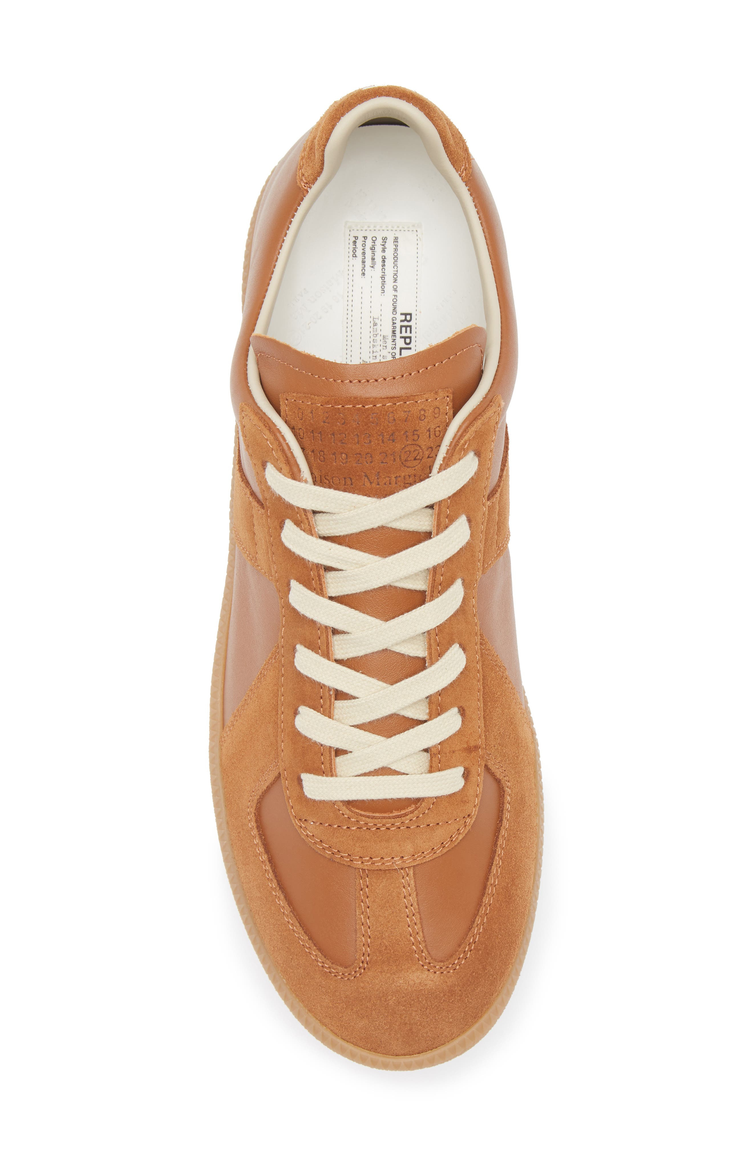 Maison Margiela Replica Low Top Sneaker in Light Brown at Nordstrom - 5