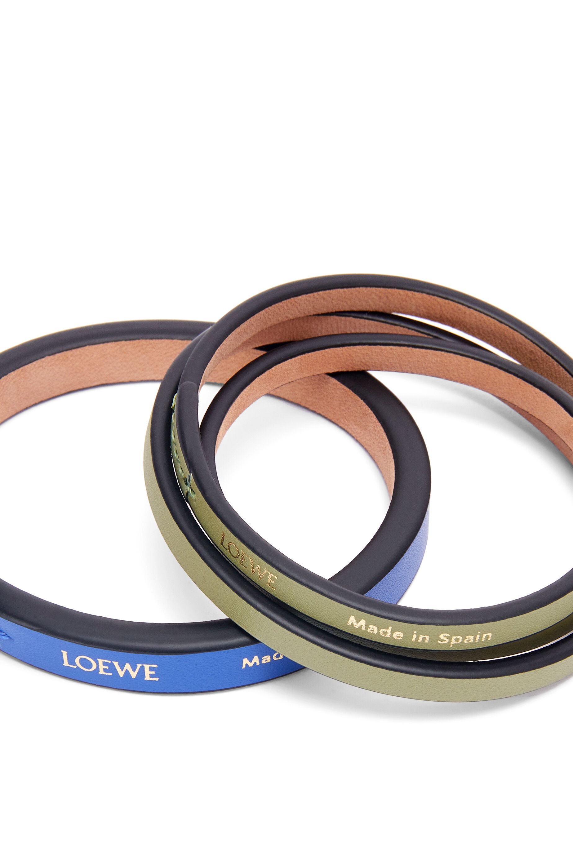 Double bangle set in classic calfskin - 5