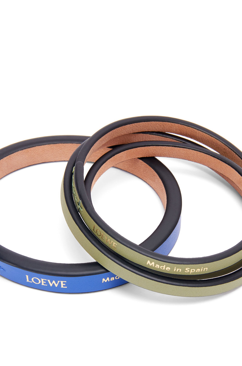 Double bangle set in classic calfskin 5