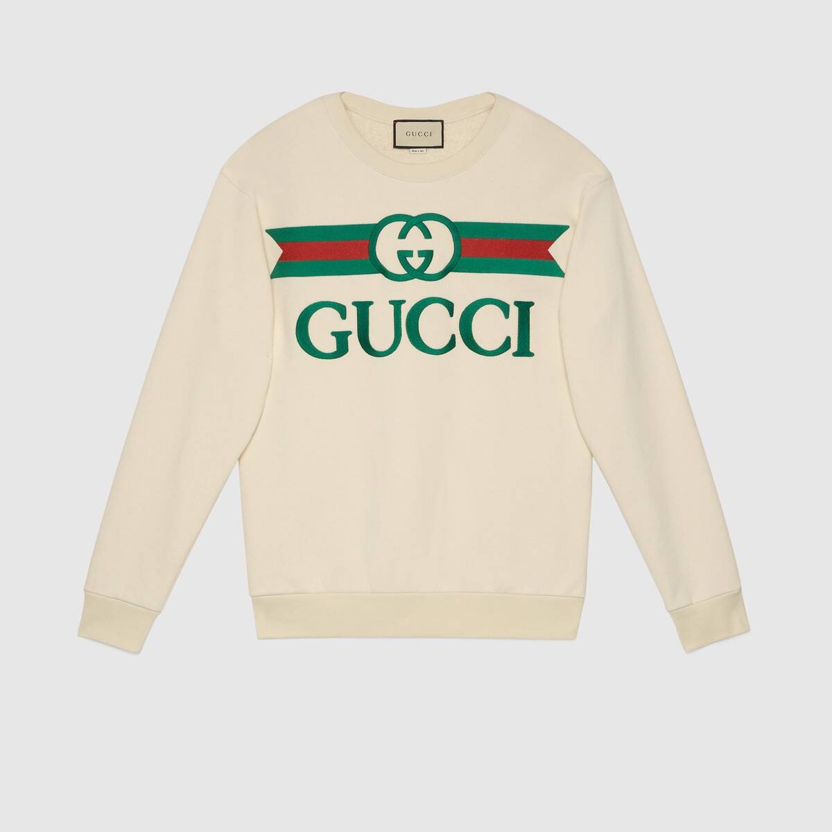 Oversize sweatshirt with Gucci logo - 1