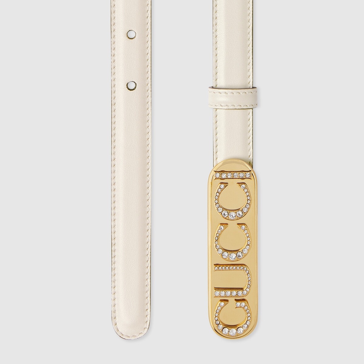 Thin belt with crystal Gucci buckle - 2