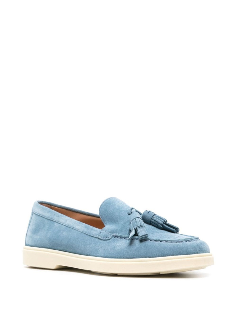 Santoni tassel-detail suede loafers outlook