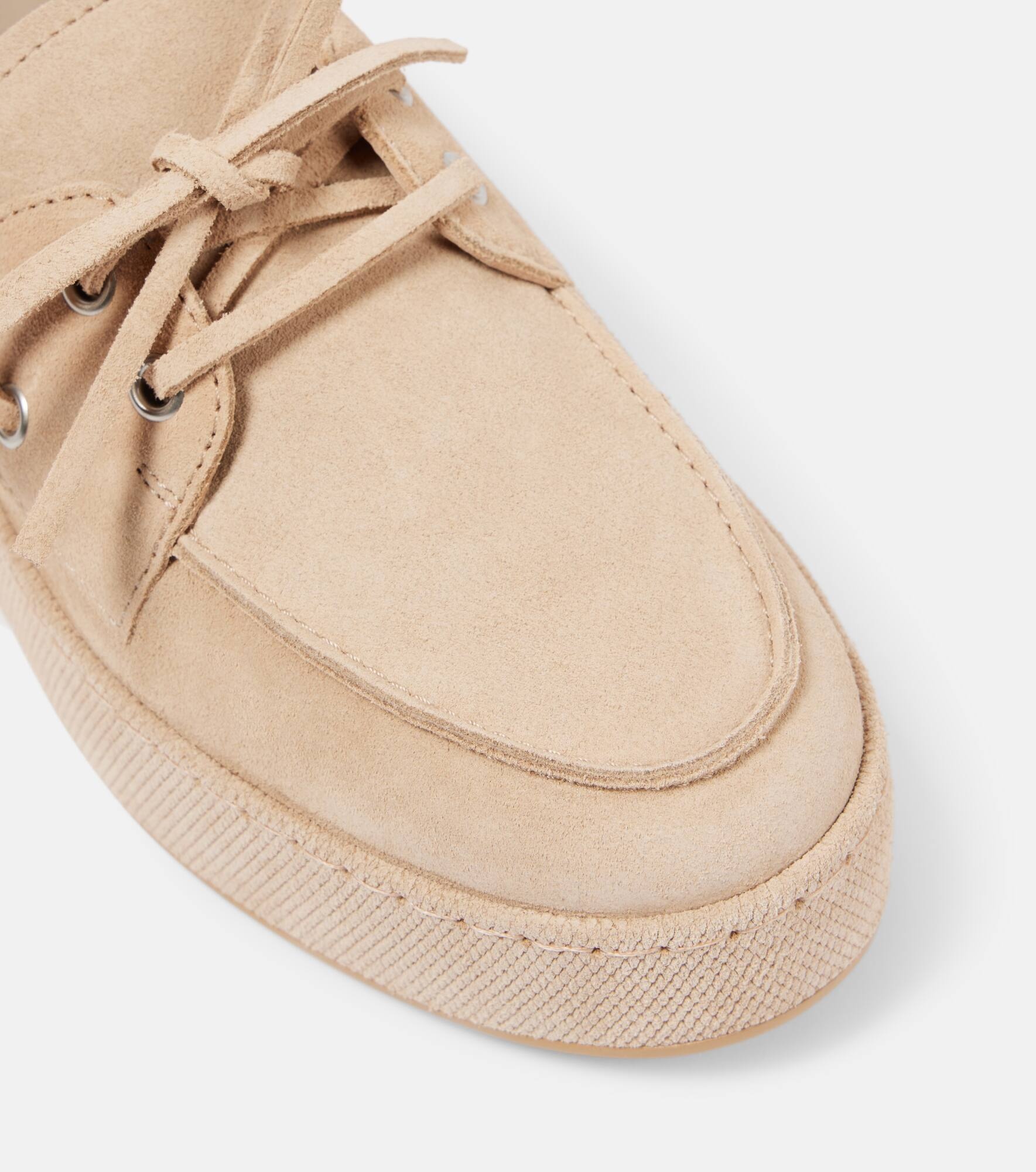 H681 suede platform boat shoes - 5
