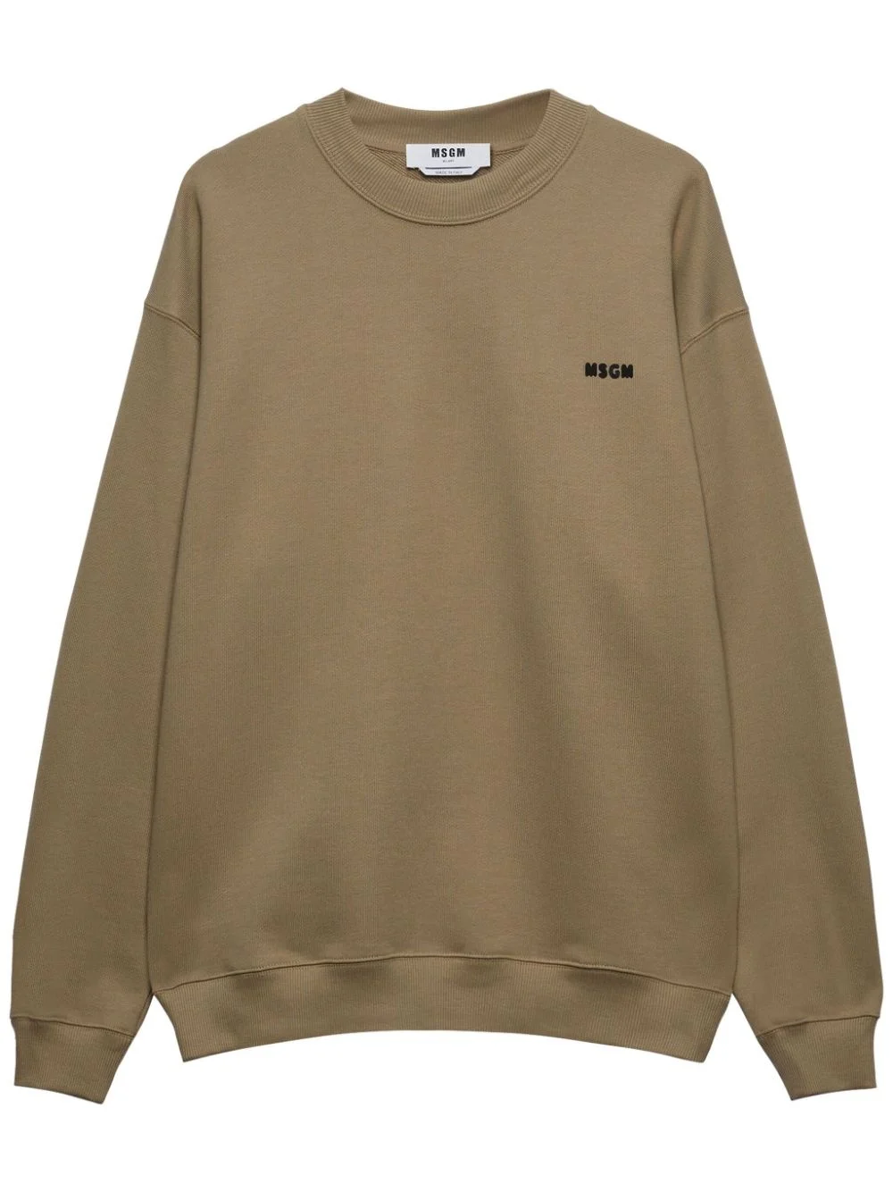 logo-print cotton sweatshirt - 1