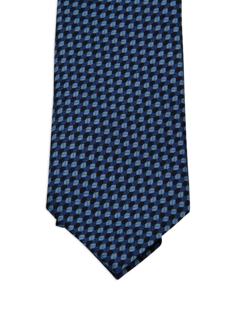 ZEGNA geometric-pattern tie outlook