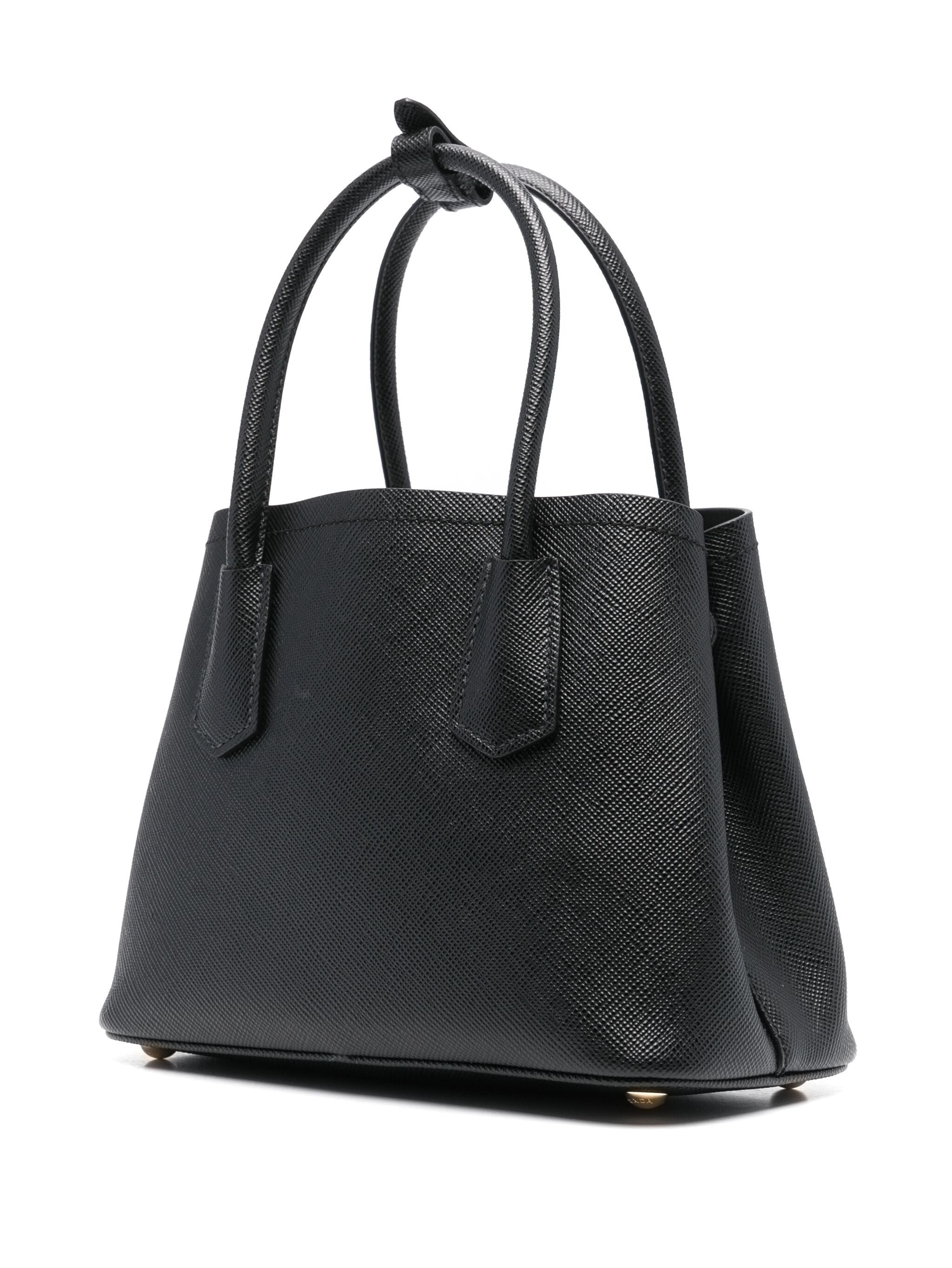 Double Saffiano Leather Tote Bag - 3