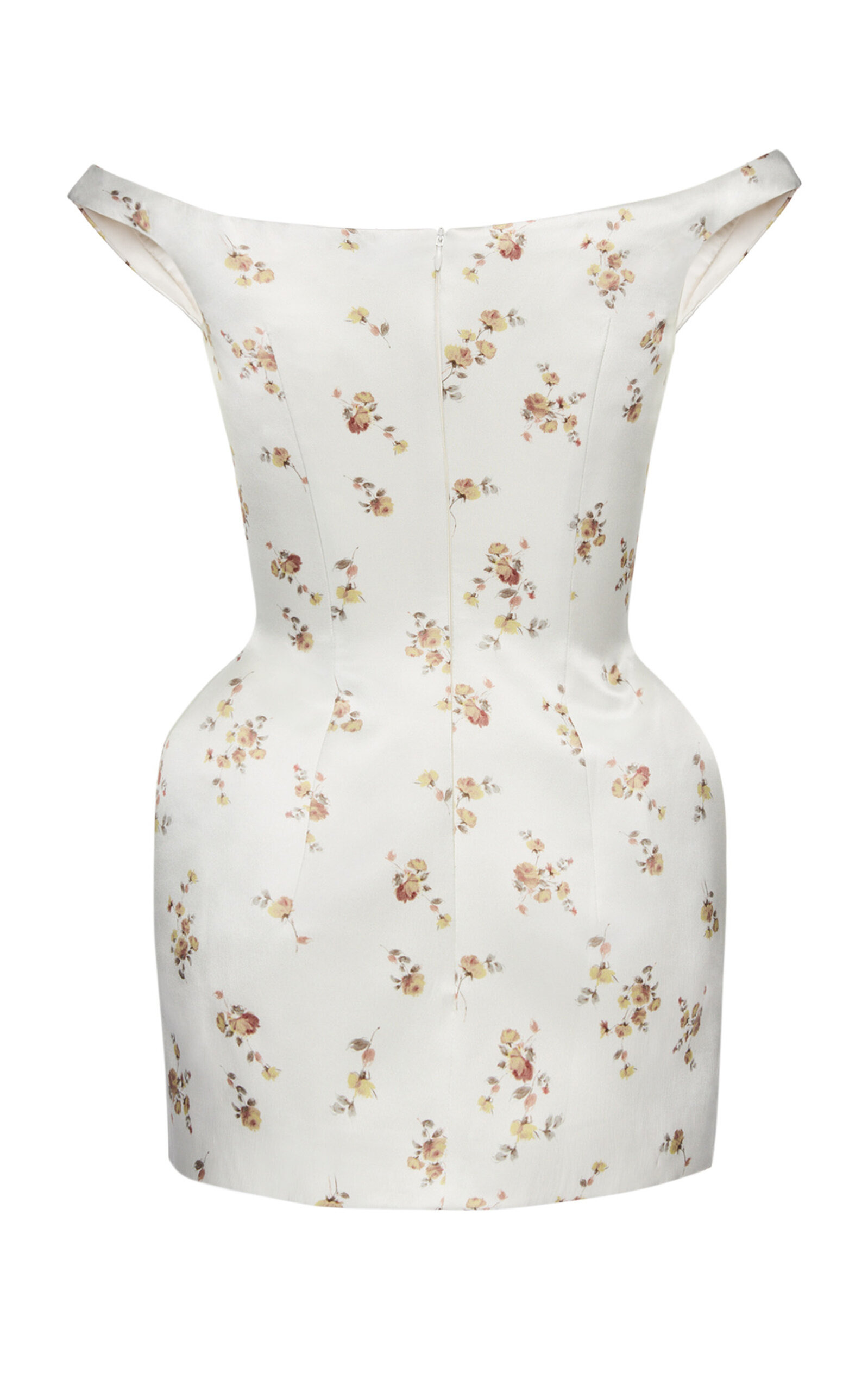 Floral Off-The-Shoulder Silk Mini Dress floral - 5