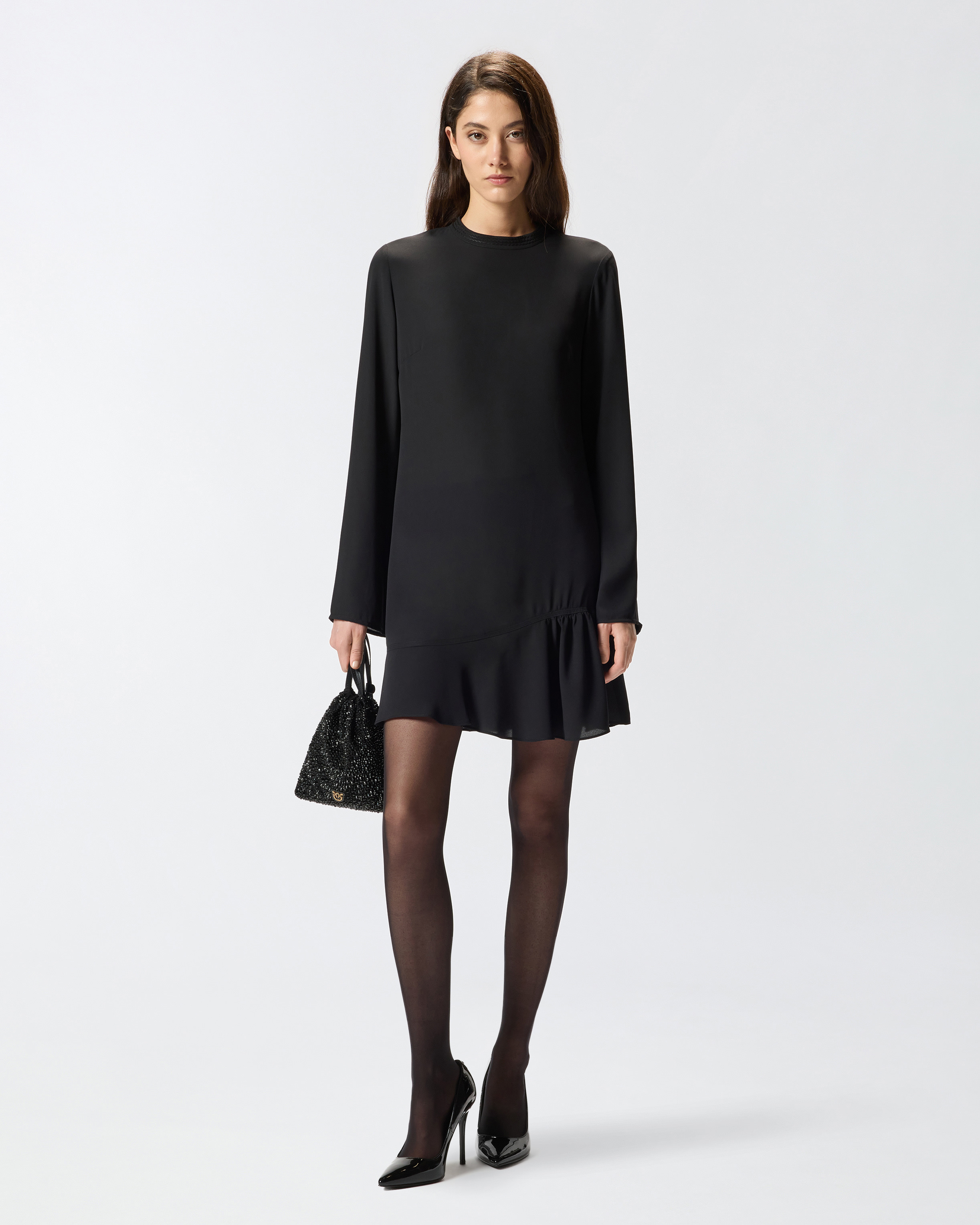 SOFT SHORT TECHNICAL CREPE DRESS - 6