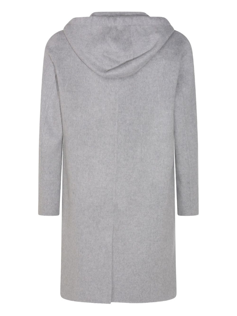 LARDINI hooded button-up coat outlook