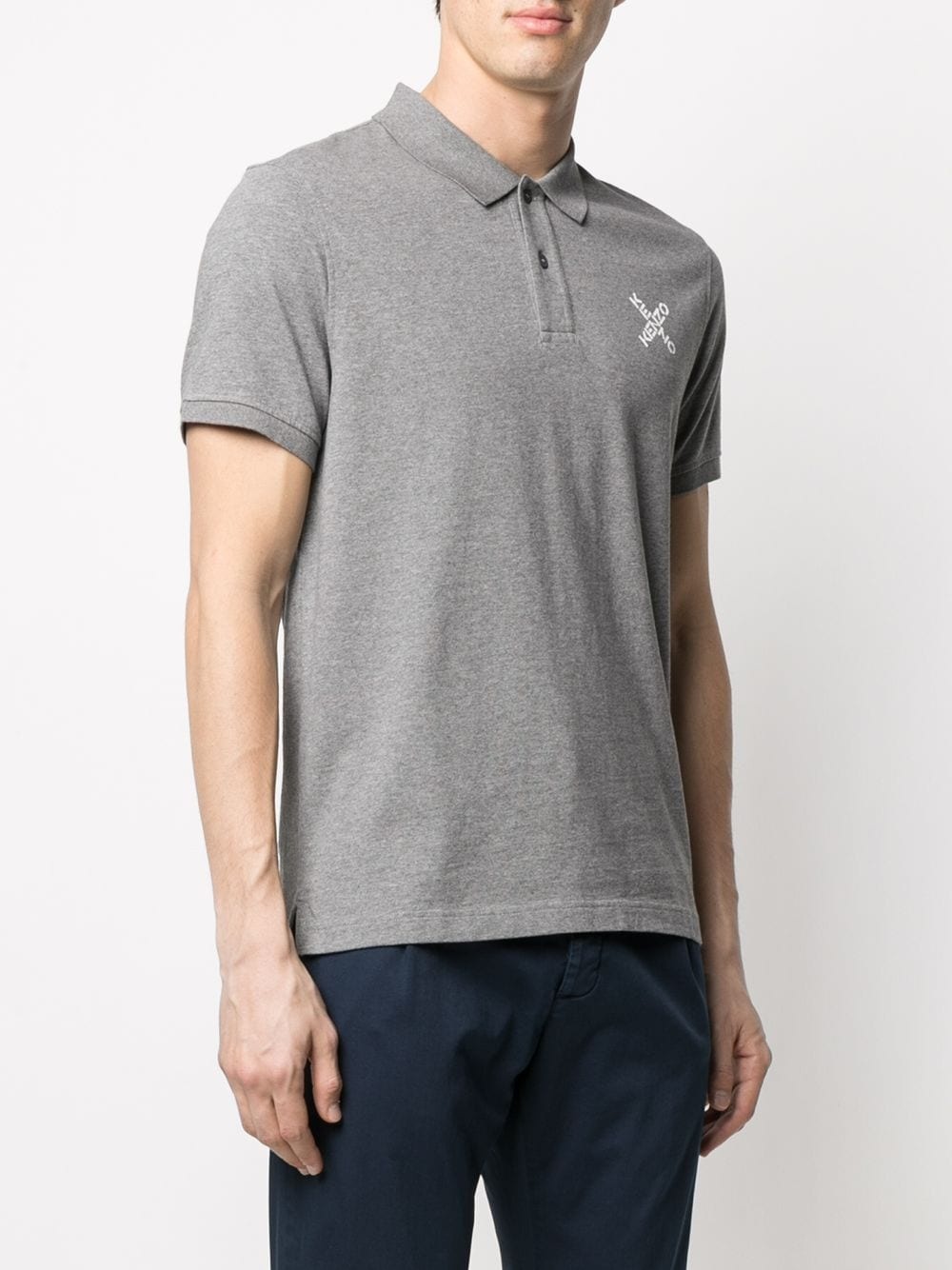 logo-print polo shirt - 3