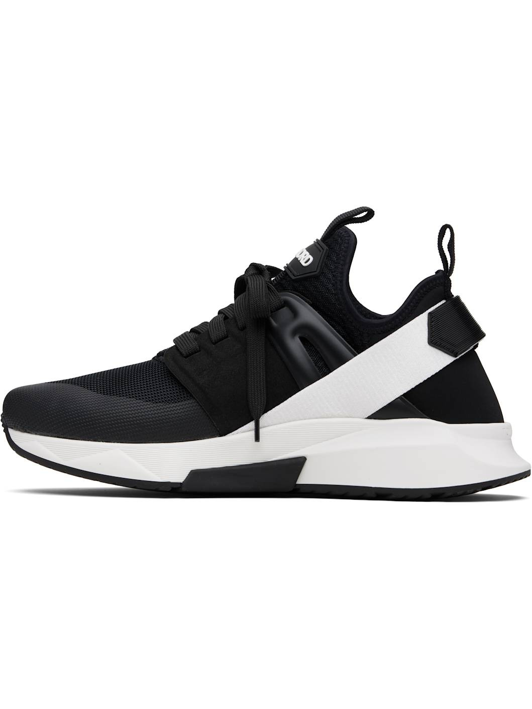 Black & White Neoprene Suede Jago Sneakers - 3