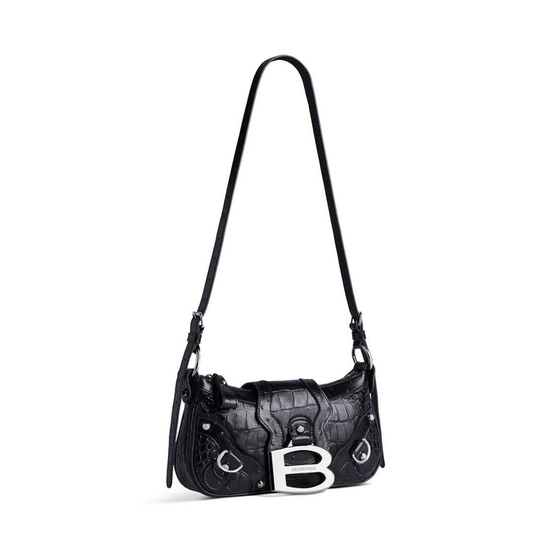 BALENCIAGA Women's Essex Small Shoulder Bag in Black outlook