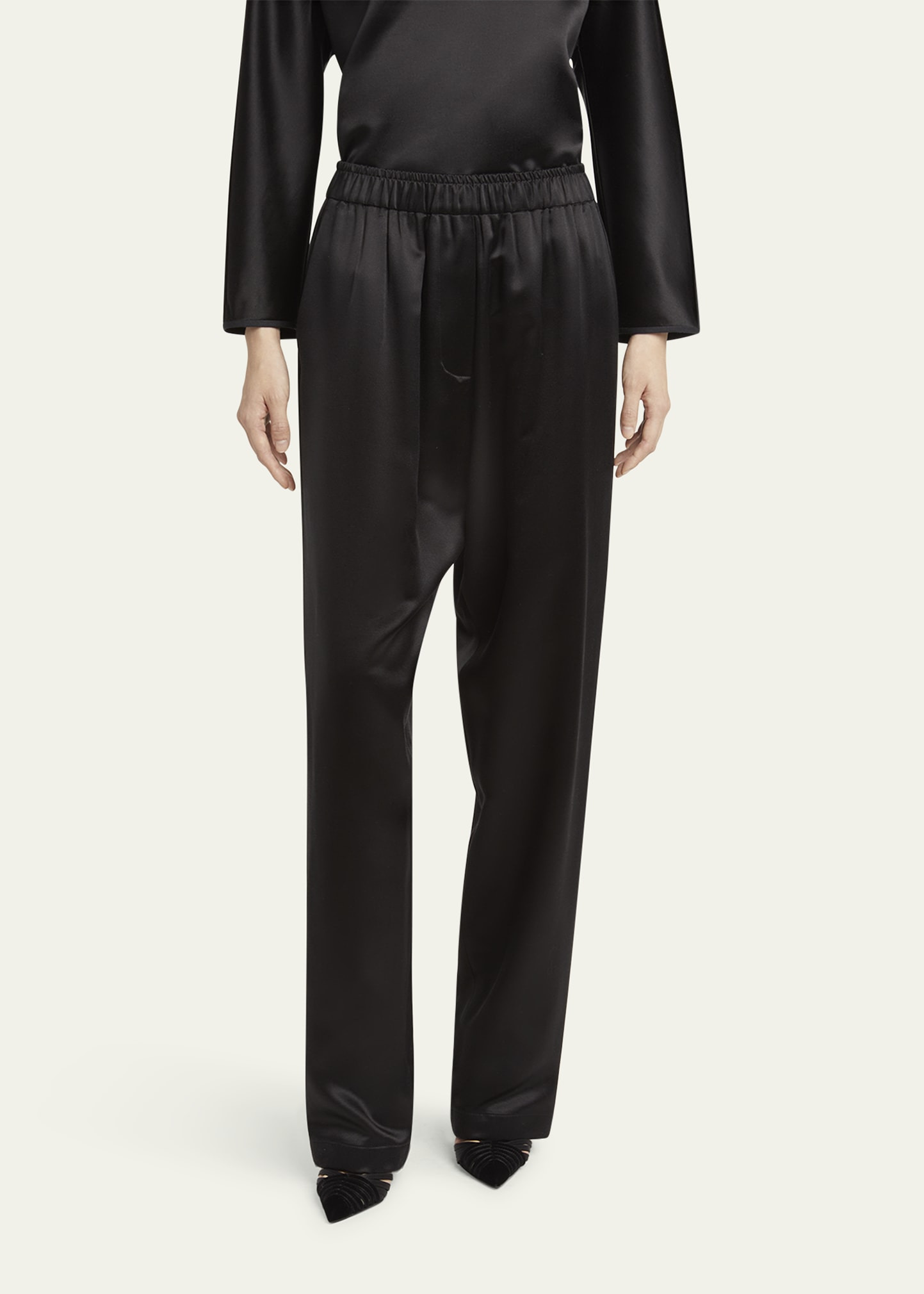 Pull-On Silk Trousers - 4