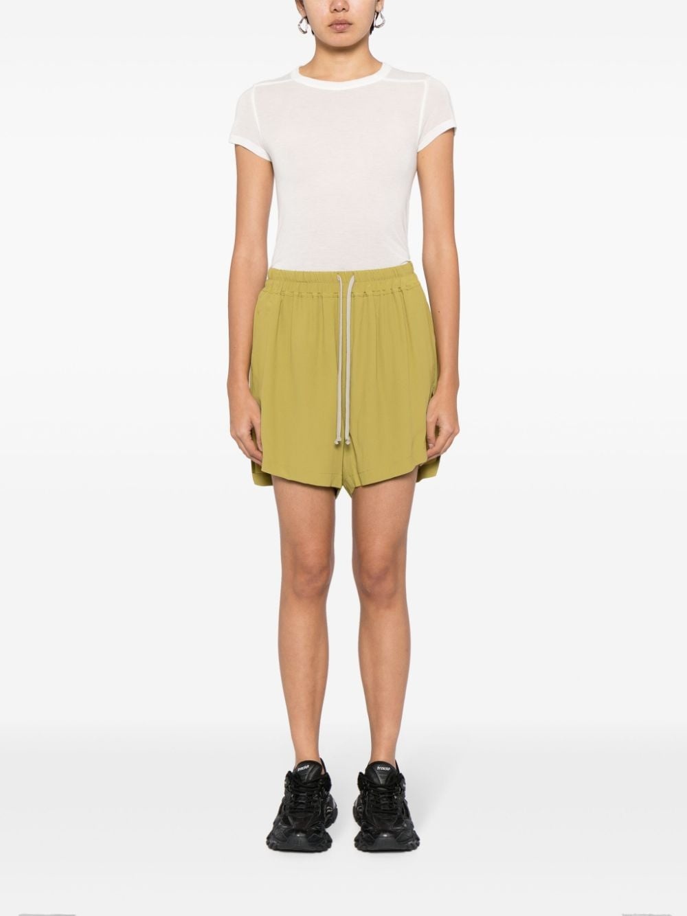 drawstring crepe shorts - 2