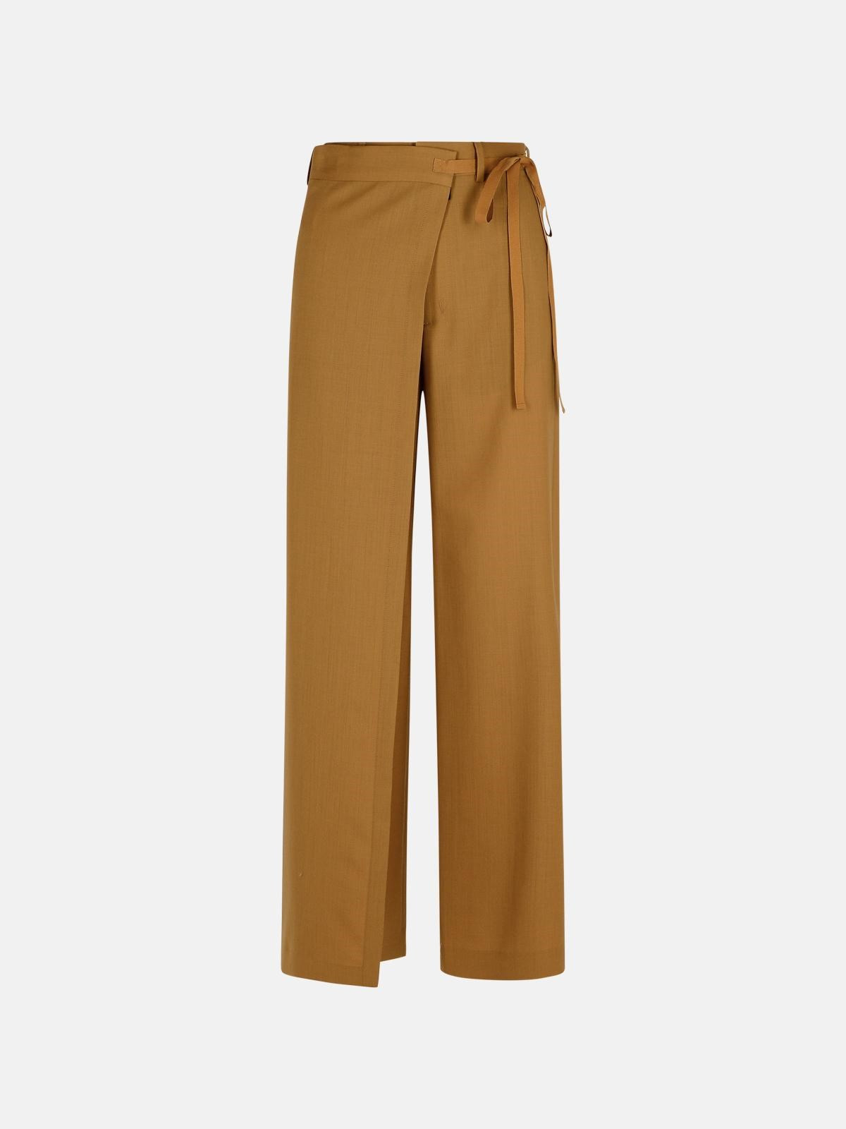 BEIGE WOOL TROUSERS - 1