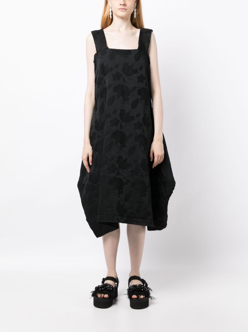 Comme des Garçons Comme des Garçons sleeveless jacquard midi dress outlook