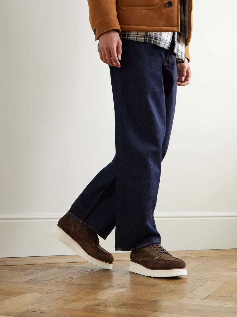 Grenson Asa Textured-Suede Boots outlook