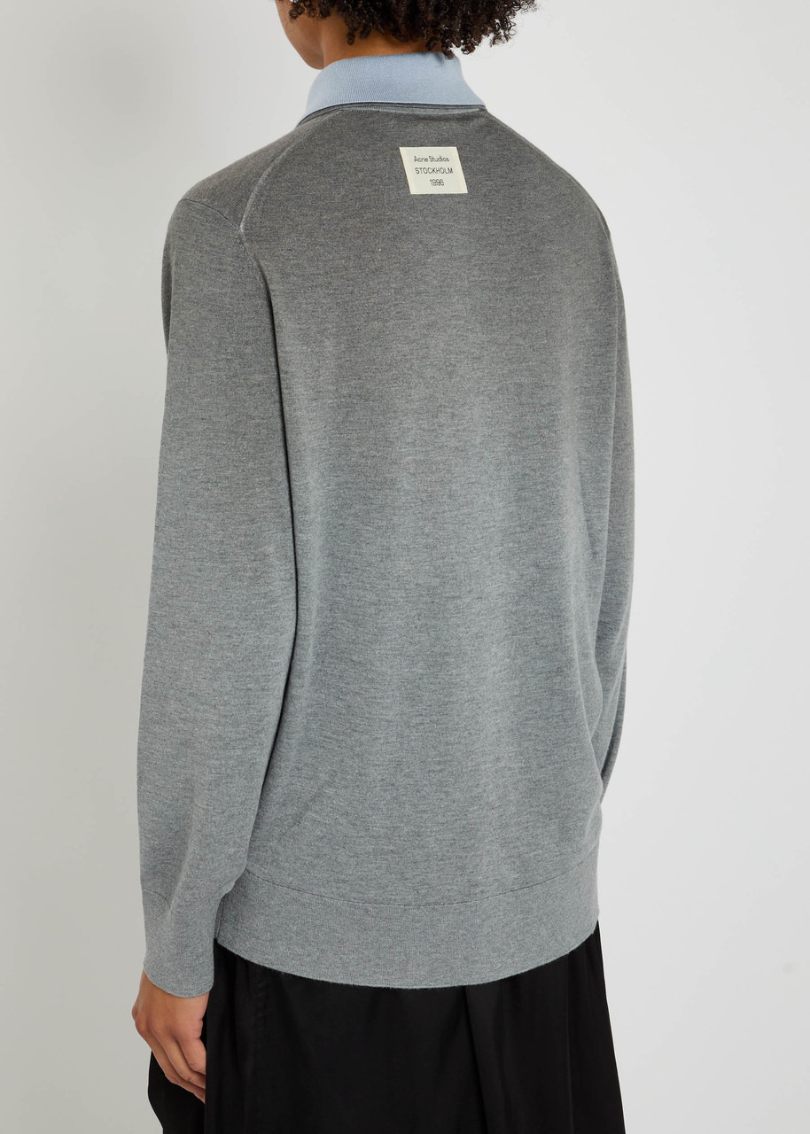 Acne Studios Layered-effect Silk-blend Jumper - 3