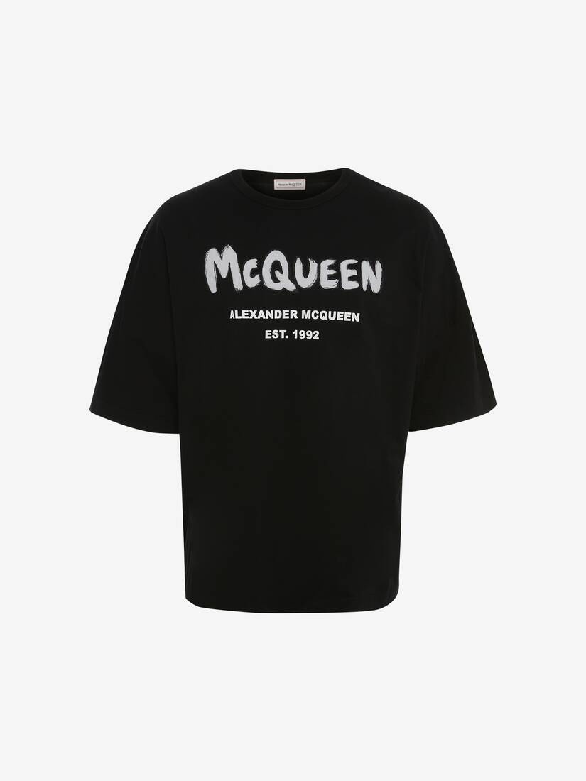 Mcqueen Graffiti T-shirt in Black/white - 1