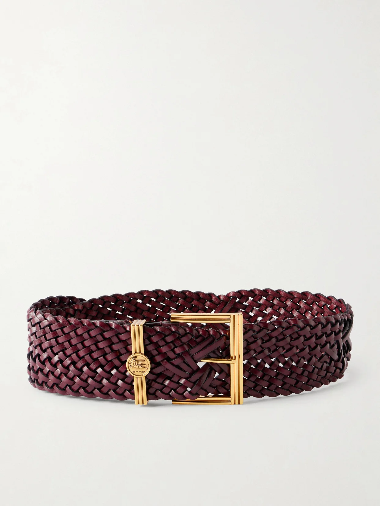 Pegaso Logo-embellished Woven Leather Belt - 1