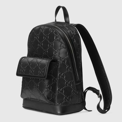 GUCCI GG embossed backpack outlook