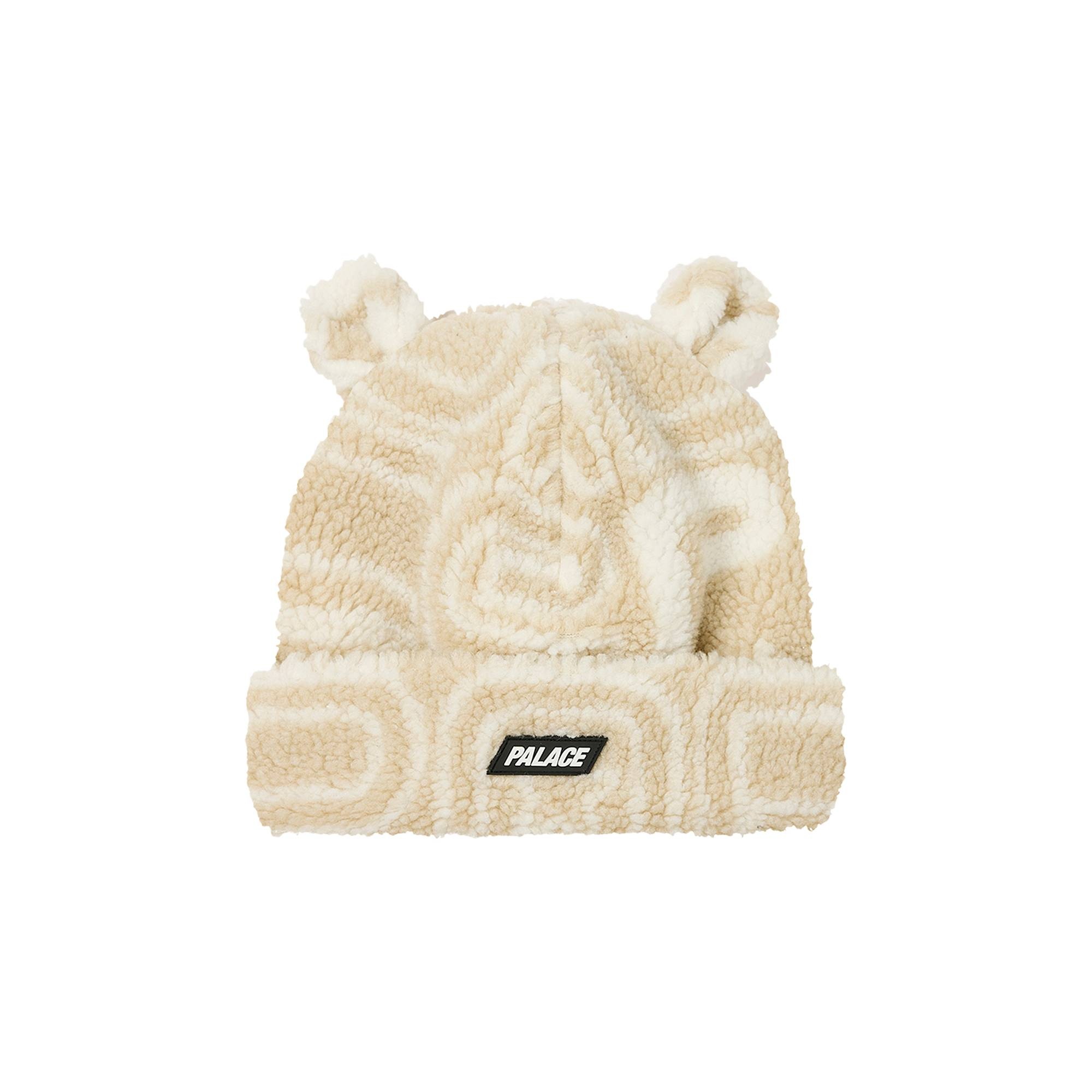 PALACE Palace Joyrex Fleece Ears Beanie 'Stone' | REVERSIBLE