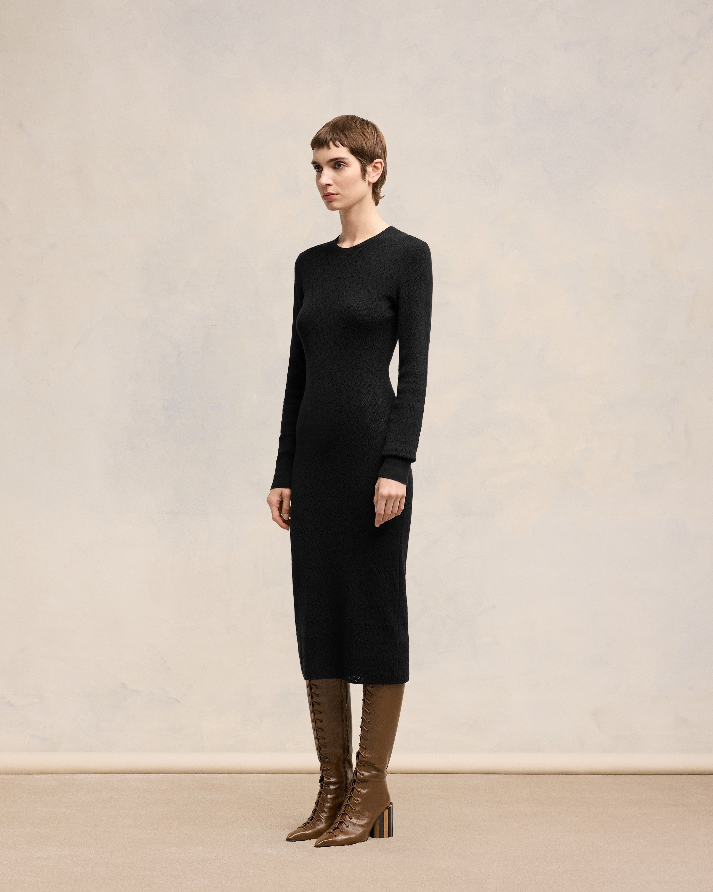 AMI DE COEUR POINTELLE MIDI DRESS - 6