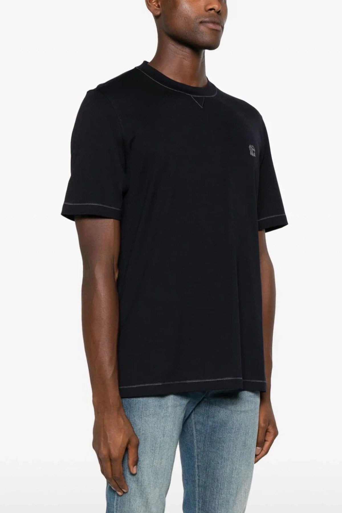 Brunello Cucinelli Men Logo Embroidery T-Shirt - 5