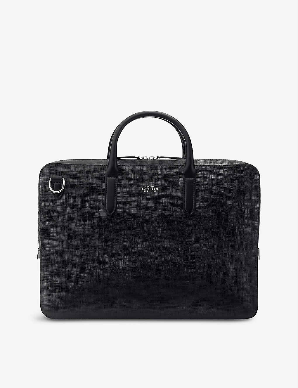 Panama cross-grain leather briefcase - 1
