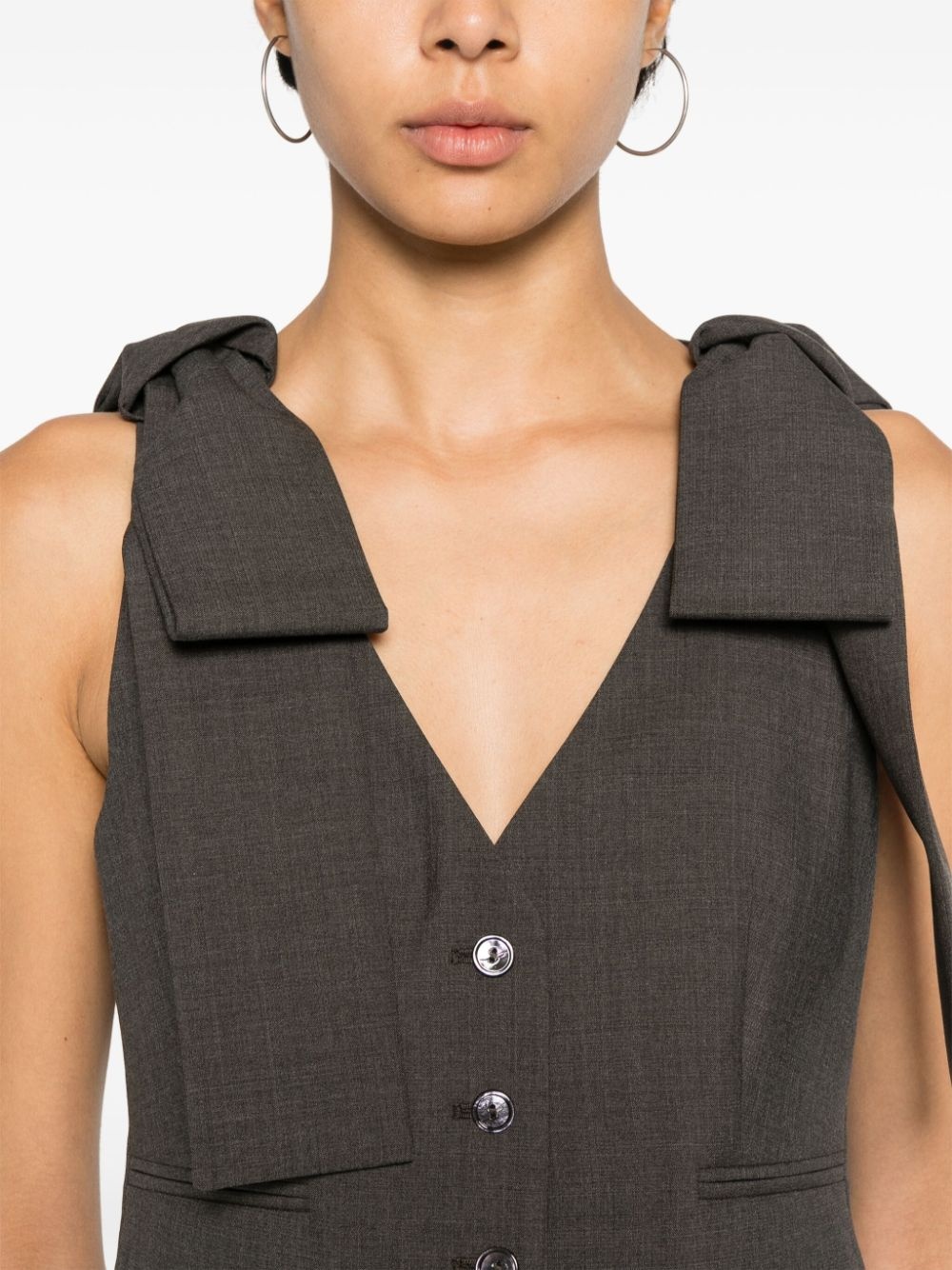 bow-detail vest - 5