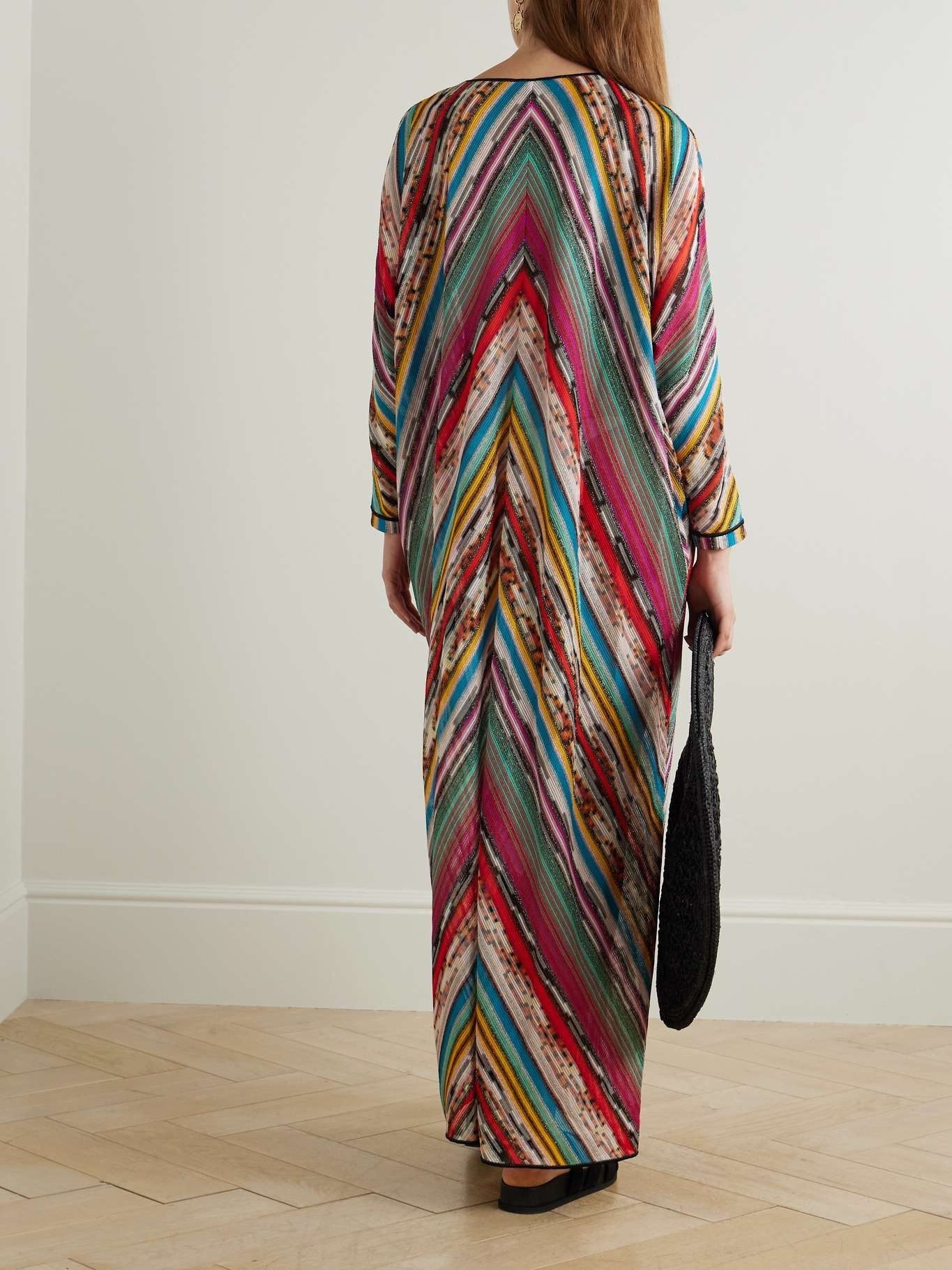 Missoni Striped metallic crochet-knit coverup Multi | REVERSIBLE