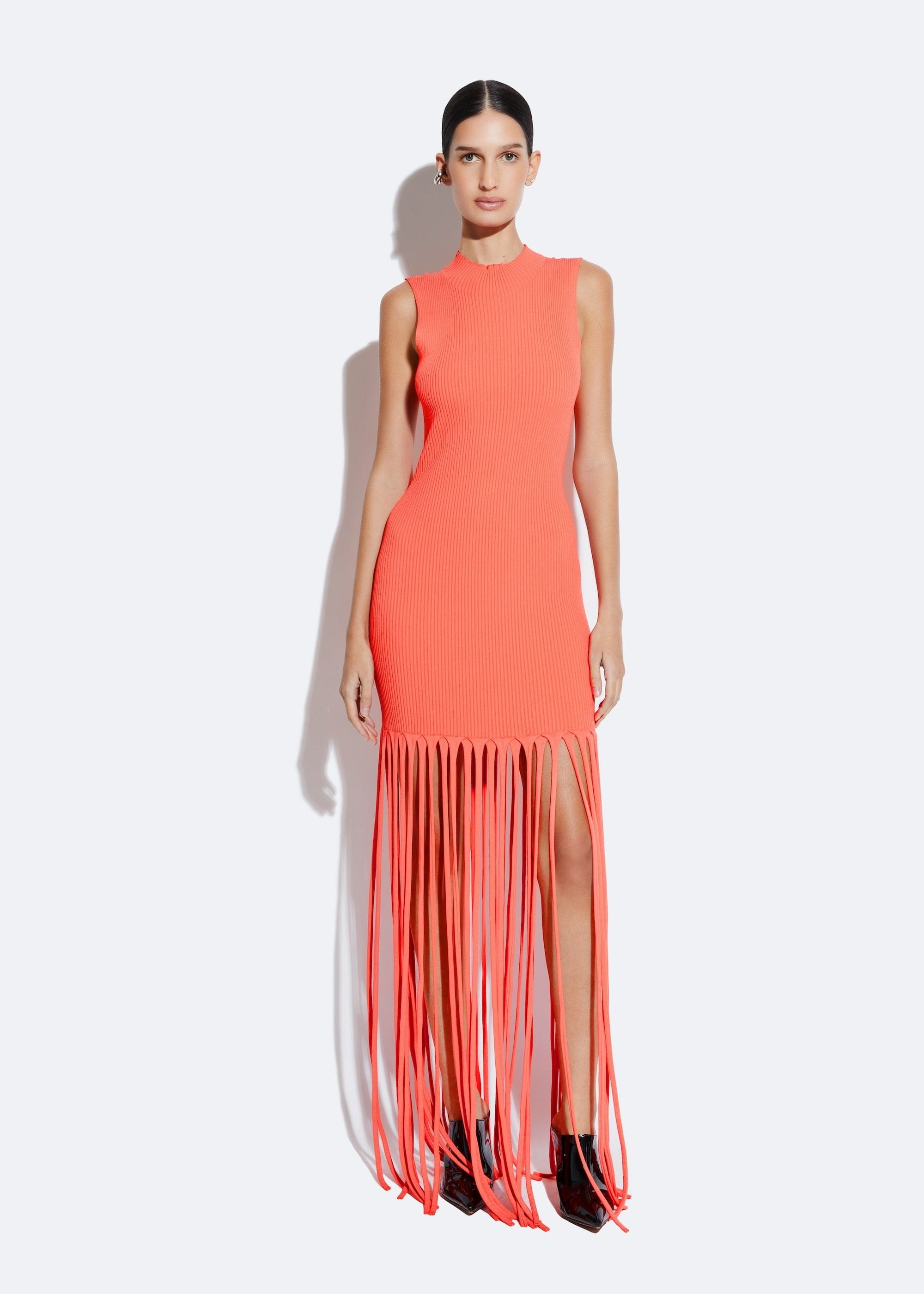 Matte Viscose Fringe Dress - 2