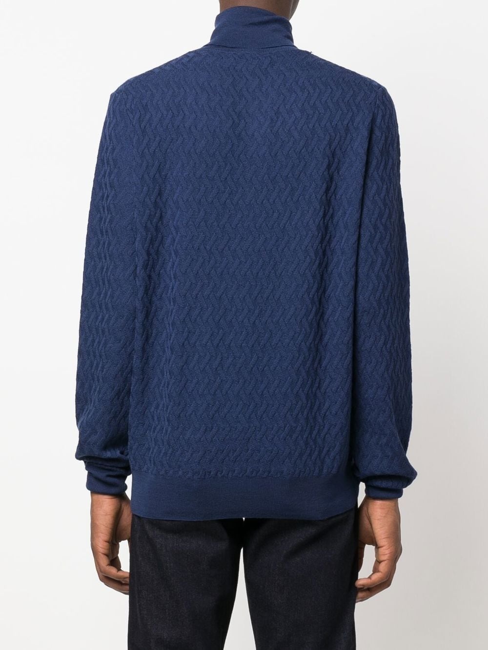 roll-neck knitted jumper - 4