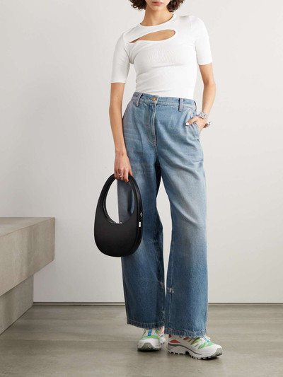 Palm Angels Distressed high-rise boyfriend jeans outlook
