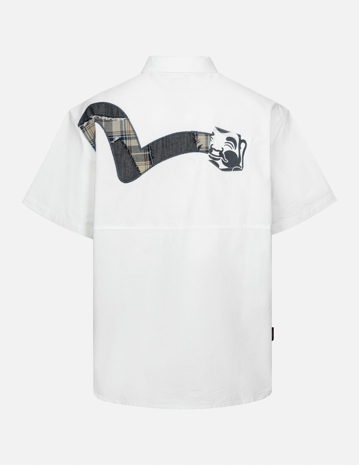 GODHEAD PRINT AND PATCHWORK SEAGULL LOOSE FIT SHIRT - 2