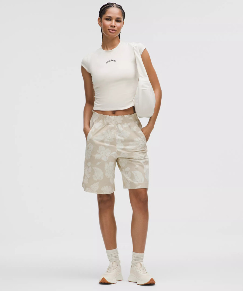 lululemon Stretch Woven Ruffle-Waist High-Rise Short 9" outlook