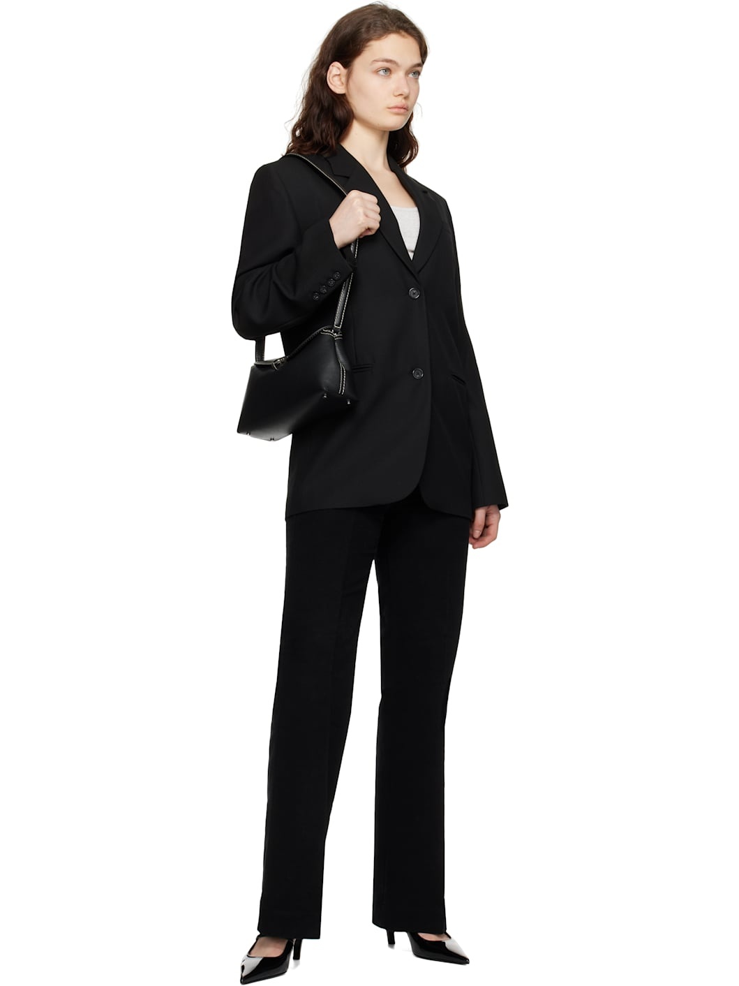 Black Tailored Suit Blazer - 4