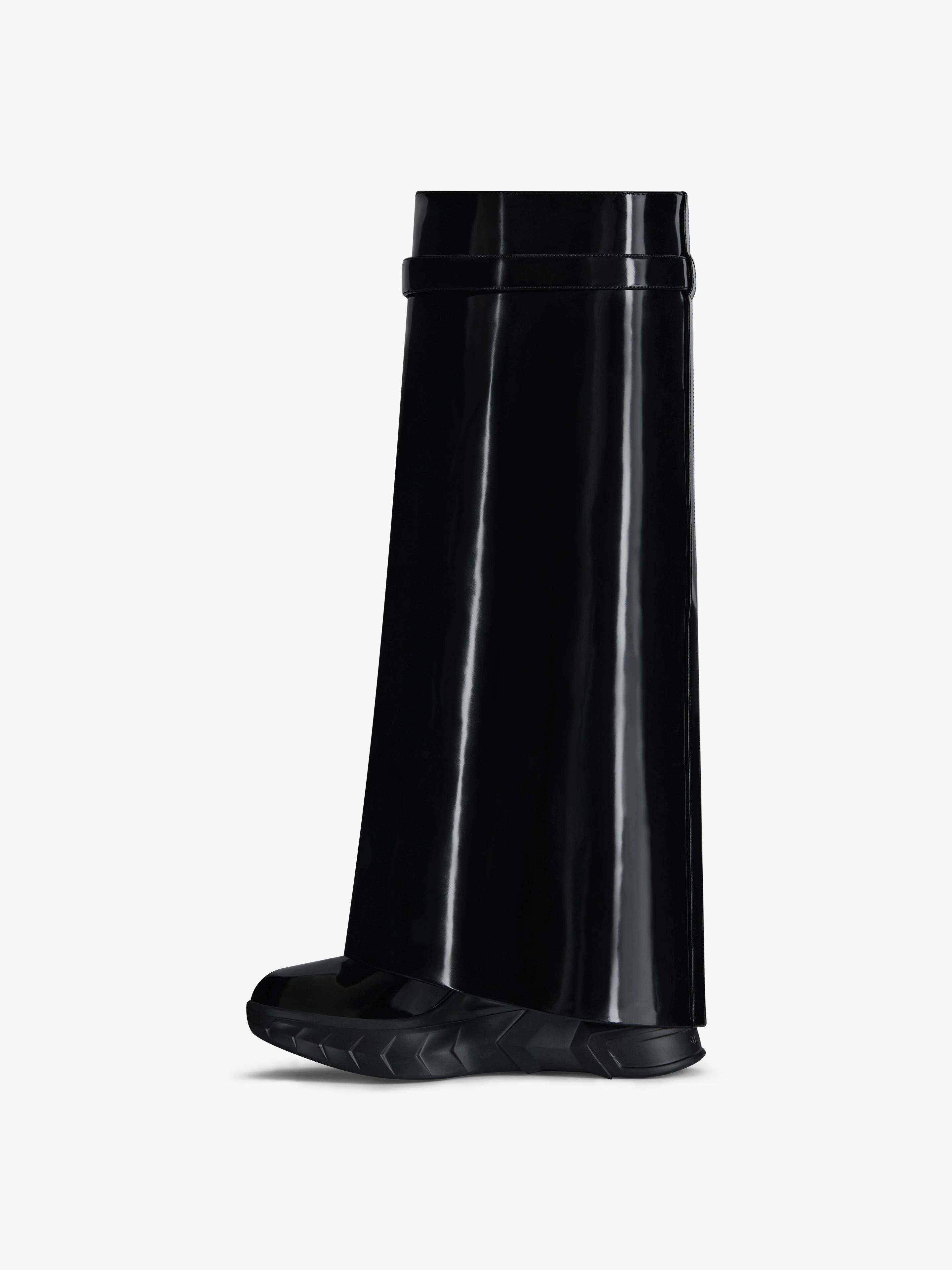SHARK LOCK BIKER BOOTS IN PATENT LEATHER - 5