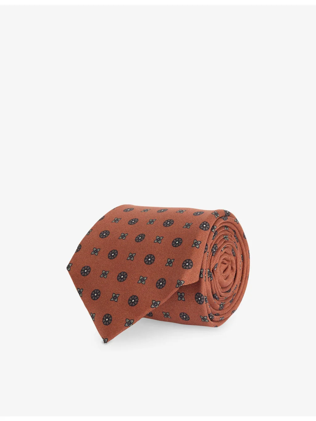Patterned Silk Tie - 1