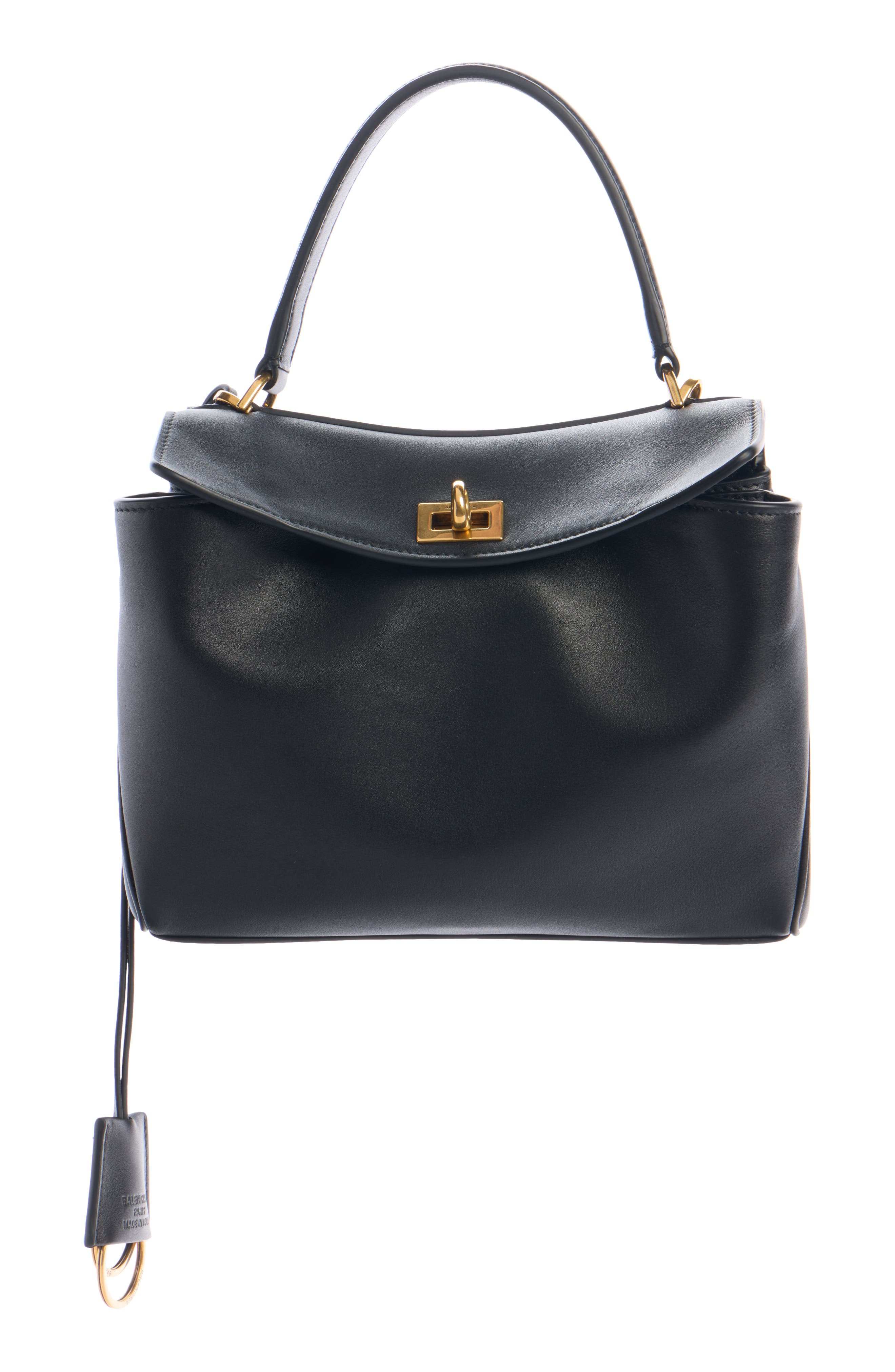Balenciaga Mini Rodeo Leather Top Handle Bag in 1000 Black at Nordstrom - 5