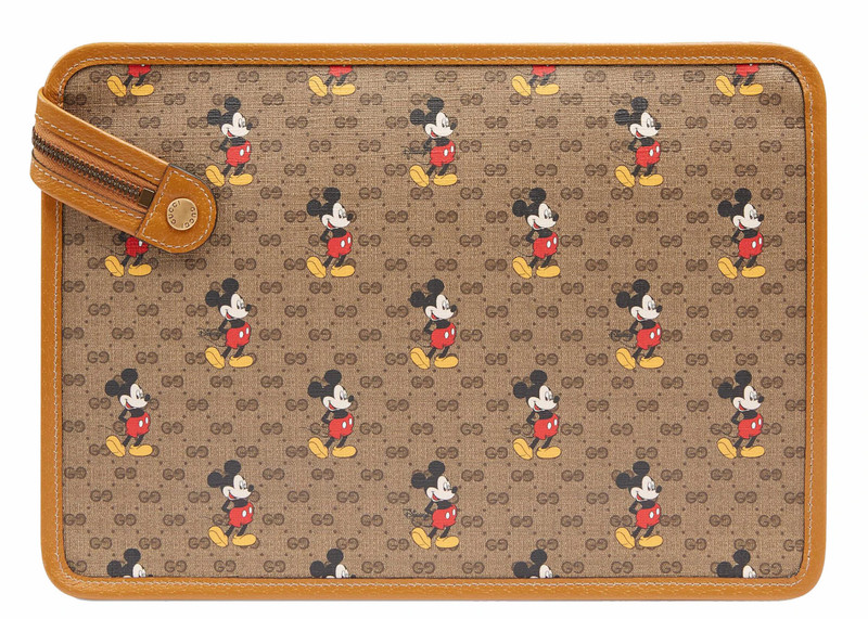 GUCCI Gucci x Disney Pouch Mini GG Supreme Mickey Mouse Beige outlook