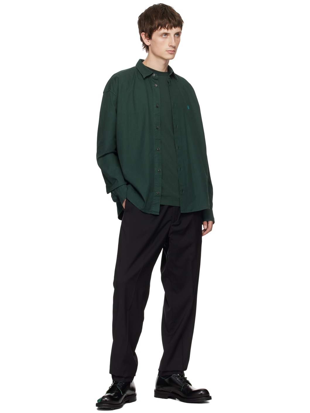 Green Lyrique Accent Shirt - 4