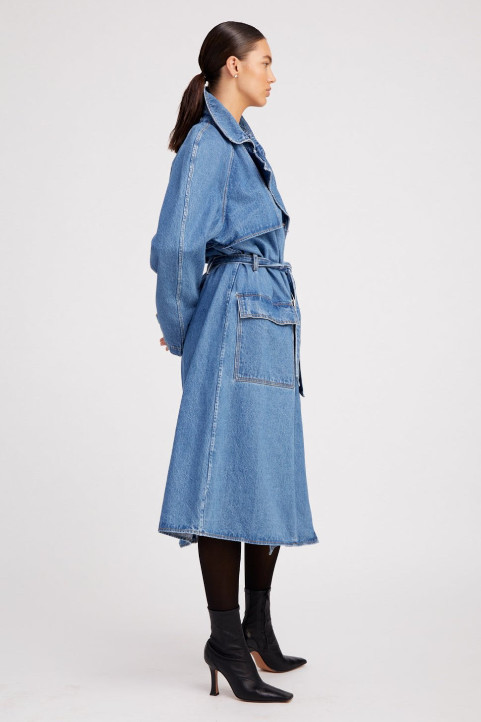 COCO DENIM TRENCH - 3