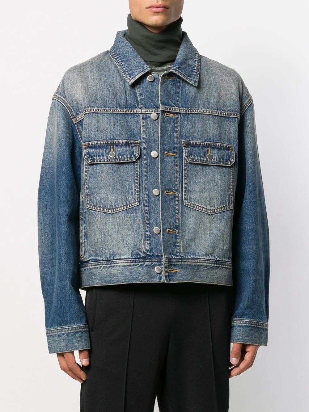 logo denim jacket - 3