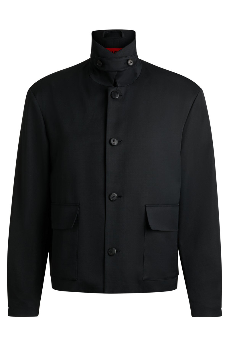 HUGO FORWARD JACKET IN WOOL-BLEND TWILL 1