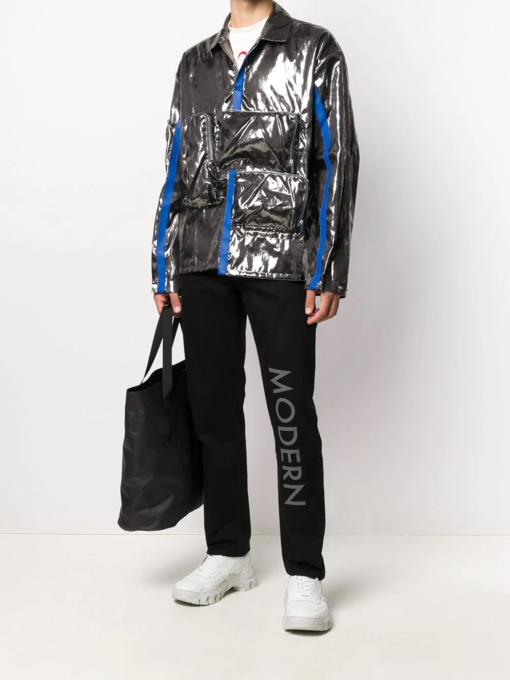 metallic multi-zip pocket jacket - 2