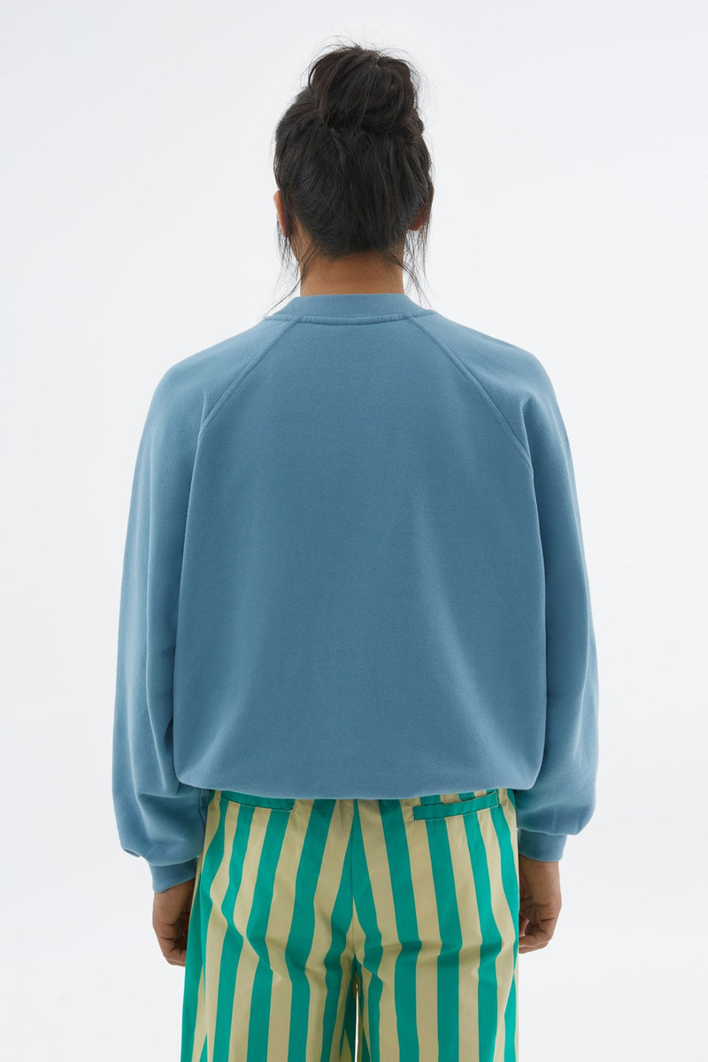 LIGHT BLUE SWEATSHIRT WITH EMBROIDERED LOGO 7